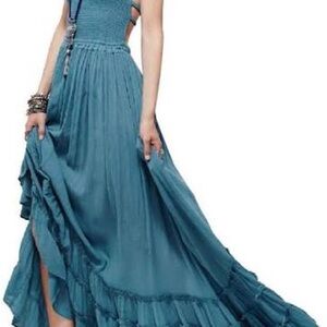 Elegant Teal Maxi Dress
